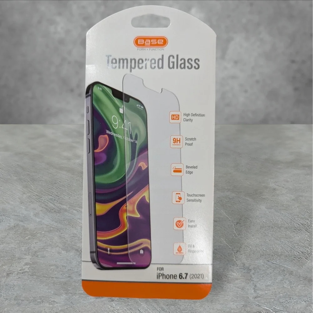 W2. Base Tempered Glass Screen Protector For Apple iPhone 2021 6.7 (13 Pro Max)